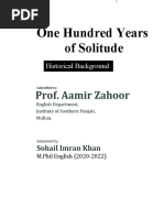 Historical Background of One Hundred Years of Solitude