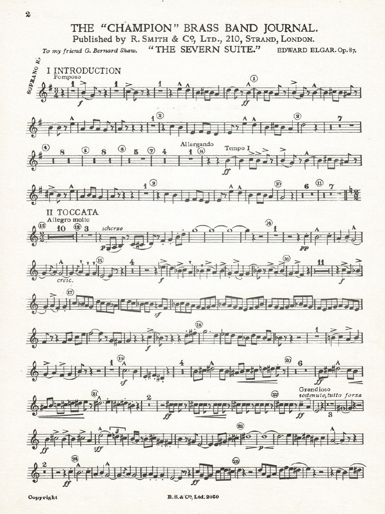 Elgar Severn Suite Brass Band Parts PDF