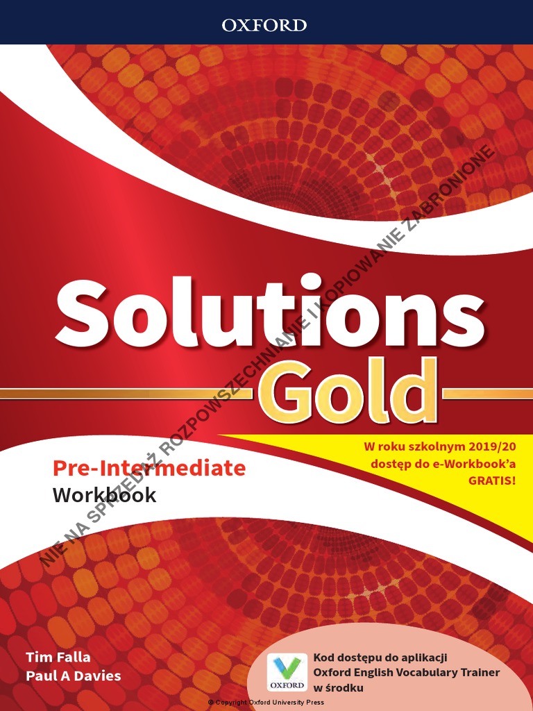 Solutions Gold Pre Int Workbook Units 4 9 Pdf