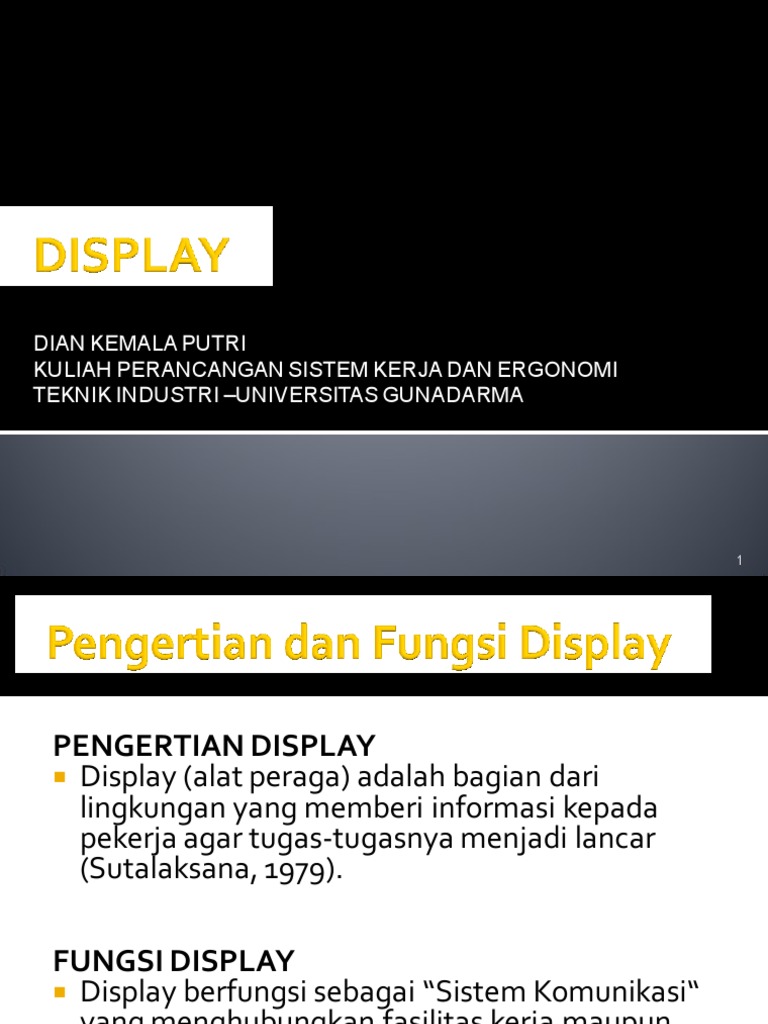 Kriteria Pembuatan Display Efektif | PDF