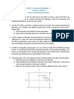 Structural Analysis - I Tutorial Problems Direct and Bending Stresses