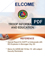 Welcome: Troop Informaton and Education