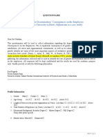 Impact of Gender Discrimination ' Consequences On The Employees (Ghalib Private University in Herat, Afghanistan As A Case Study)