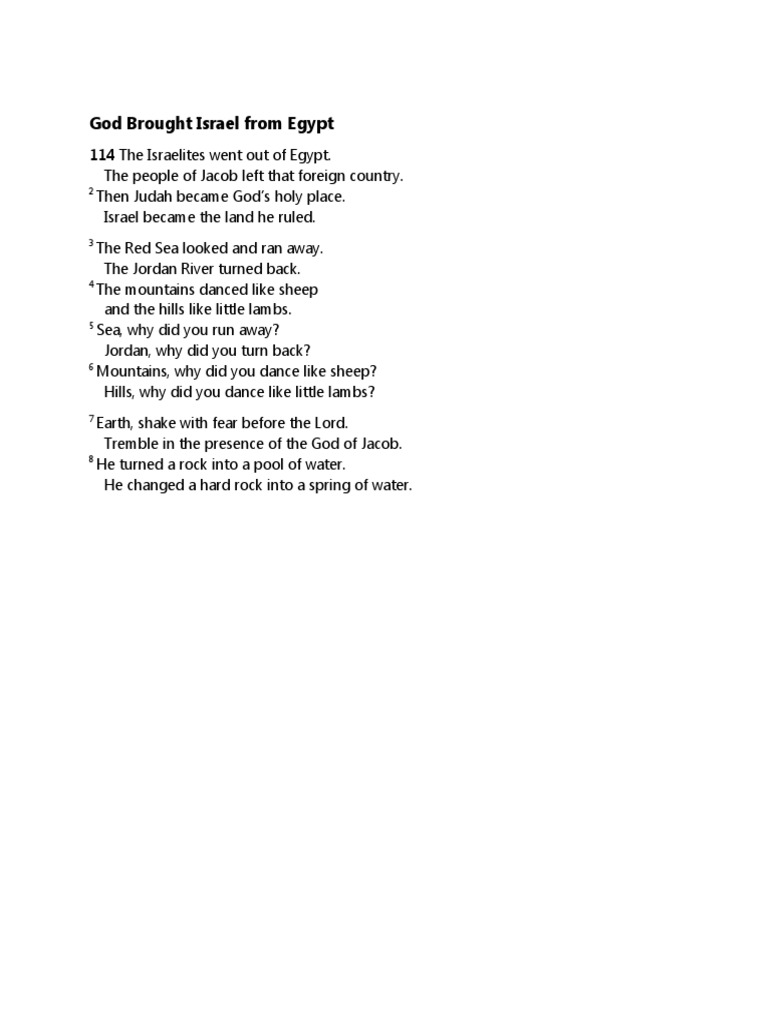 114 Psalm | PDF