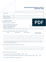 Professional Liability Proposal Form - Editable