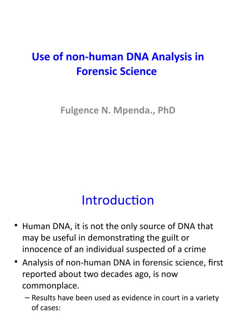 Non-Human DNA in Forensic Science | PDF | Dna Profiling | Microsatellite