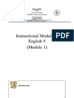 Instructional Module in English 9 (Module 1) : Rosario National High School