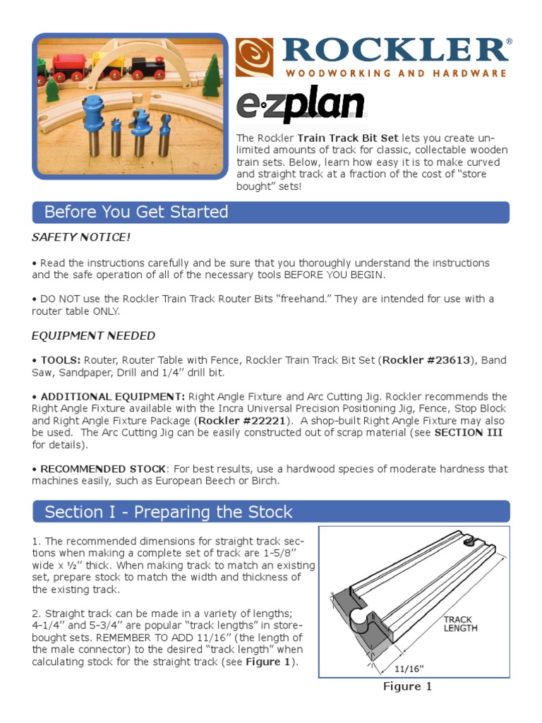 Create Unlimited Model Train Track With The Rockler Train Track Bit Set ...