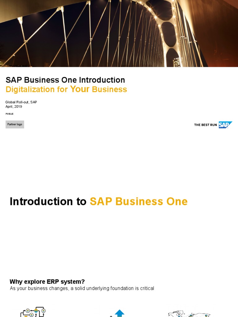 Introduction To SAP Business One | PDF | Sap Se | Cloud Computing