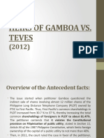 Heirs of Gamboa VS Teves 2012