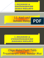 Asal Usul Bahasa Melayu PDF