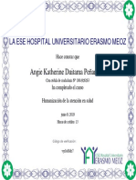 Humanización de La Atención en Salud - Certificado de Humanización PDF