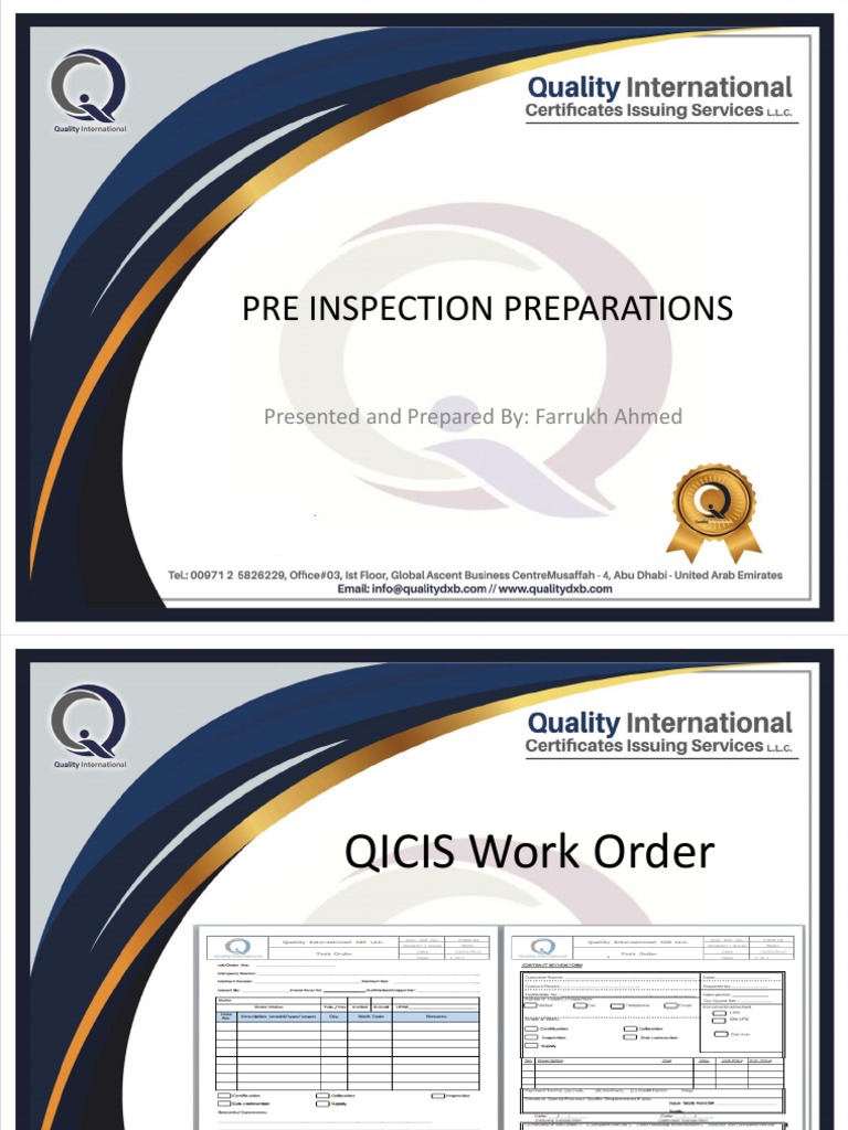 Pre-Inspection Preparation Checklist | PDF