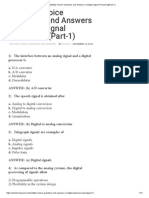 Multiple Choice Questions and Answers On Digital Signal Processing (Part-1)