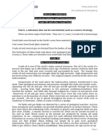 PETROLEUM CHEMISTRY: CRUDE OIL FORMATION AND REFINING