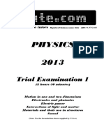 Physics 2013: Trial Examination 1