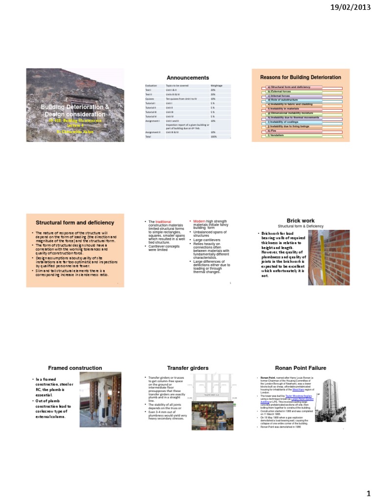 Building Deterioration Factors Explained | PDF | Wall | Concrete