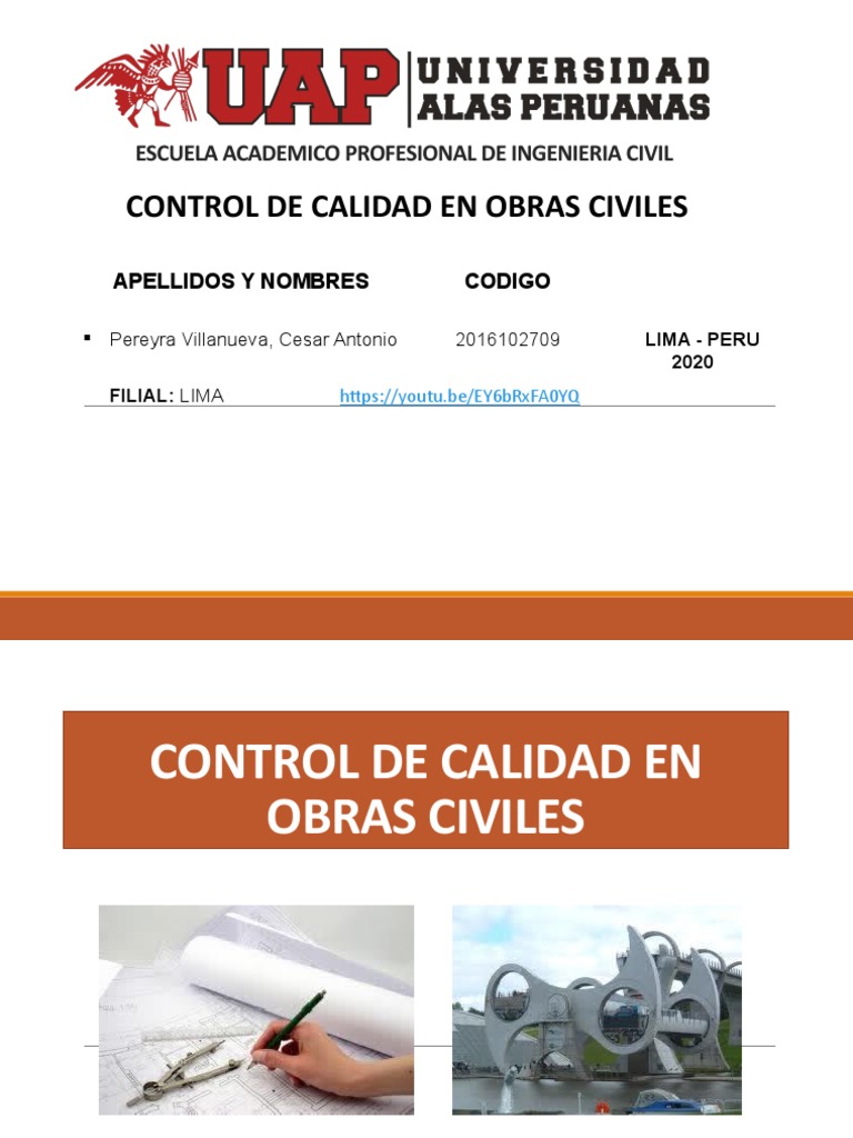 Control de Calidad en Obras Civiles | PDF | Materiales de construcción ...