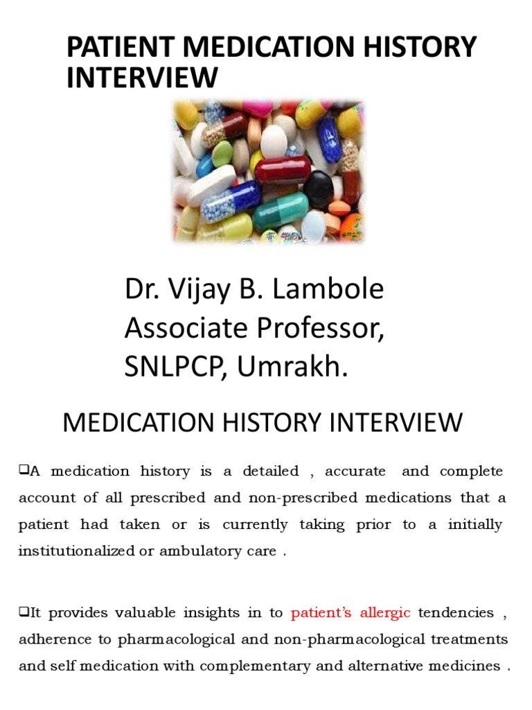 Importance of Patient Medication History | PDF | Dose (Biochemistry ...