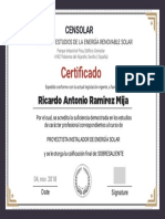 Certificado Certificado: Ricardo Antonio Ramirez Mija Ricardo Antonio Ramirez Mija