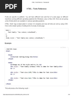 HTML - Fonts Reference