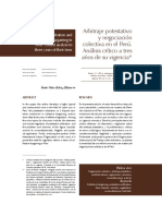 Arbitraje Potestativo y Negociación Colectiva en El Perú. Análisis Crítico A Tres Años de Su Vigencia