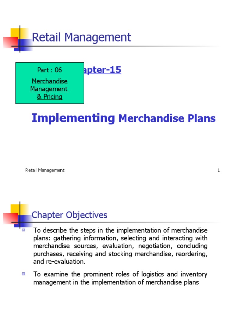 Implementing Merchandise Plans Steps | PDF | Logistics | Retail