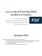 Identifying and Serving Gifted Students of Poverty