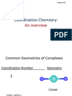 Coordination Chemistry:: An Overview