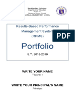 Portfolio: Results-Based Performance Management System (RPMS)