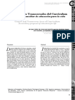 Evangelio y Ejes Transversales Del Curriculum Una Propuesta Auxiliar de Educación para La Vida PDF