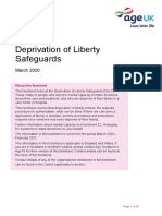 Deprivation of Liberty Safeguards: Factsheet 62