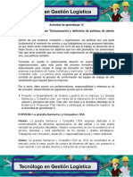 Evidencia 5 Propuesta Estructuracion y Definicion de Politicas de Talento Humano