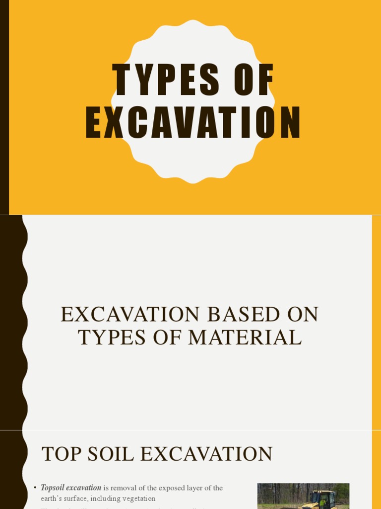 Types of Excavation PDF Topsoil Excavation (Archaeology)