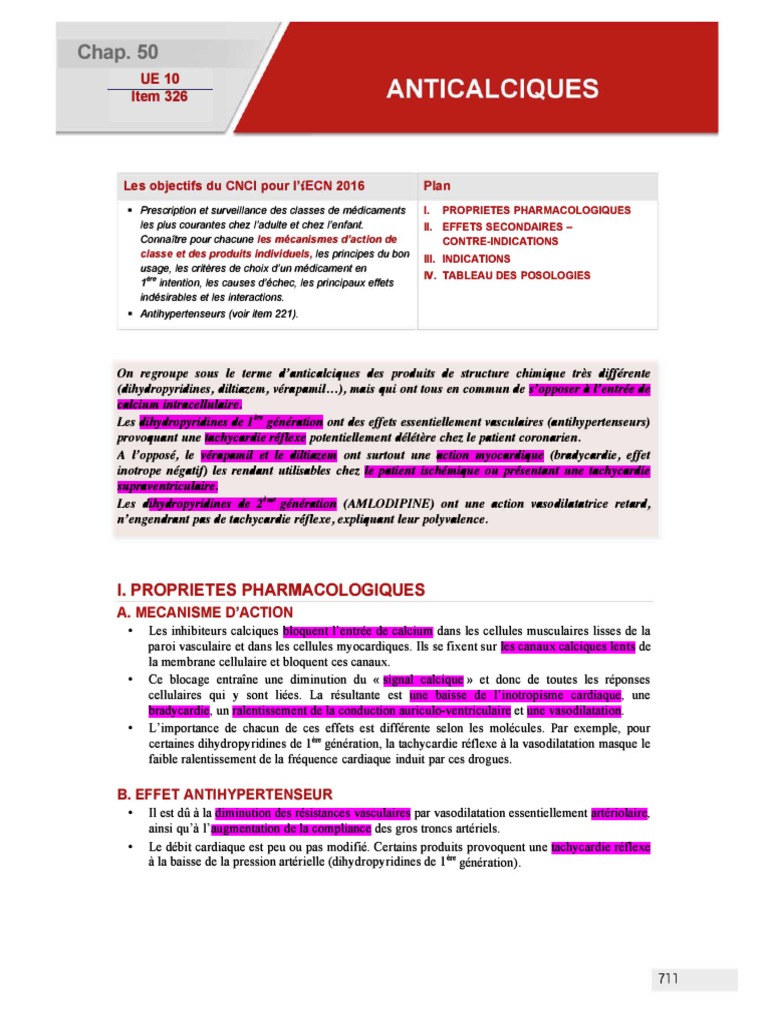 Mono Tildiem Est Il Un Beta Bloquant Anticalciques KB 2018 | PDF | Hypertension artérielle | Physiologie  cardiovasculaire