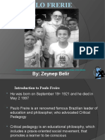 Paulo Freire - PPT by Zeynep Belir - Key Foundational Figure - ctl1000h - Prof - Daphne