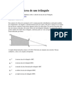 Exercícios Área de Um Triângulo