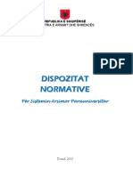 Dispozitat Normative Për Arsimin Parauniversitar, 2013 PDF