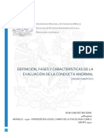 Definición, Fases y Características de La Evaluación de La Conducta Anormal