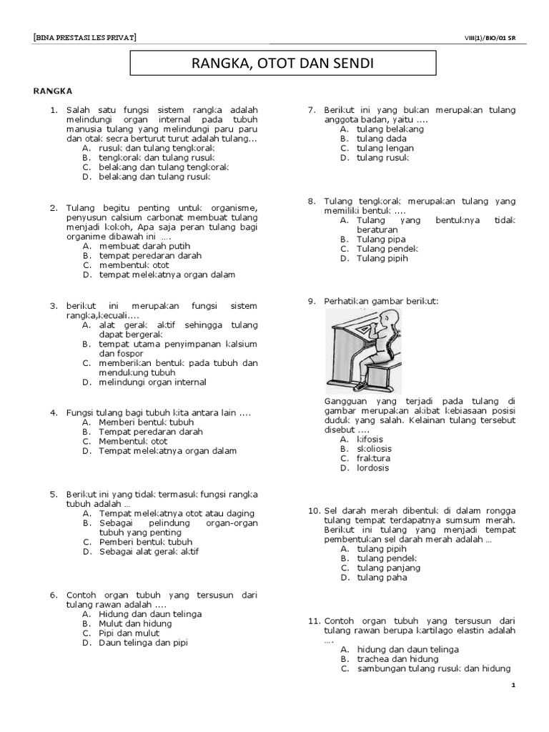 Sistem Gerak Manusia Rangka Otot Dan Sendi Pdf