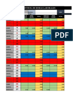 Control de Horas Laborales: MES Hora de Llegada Hora Salida Hora de Llegada Hora Salida
