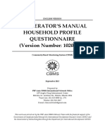 Enumerator'S Manual Household Profile Questionnaire (Version Number: 10201301)