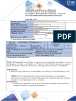 Guía de actividades y rúbrica de evaluación - Fase Final - Presentación final del proyecto