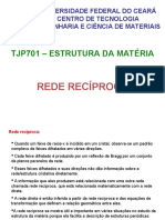 Rede recíproca e estrutura cristalina