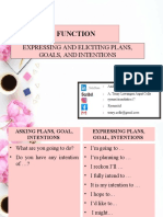 Language Function: Expressing and Eliciting Plans, Goals, and Intentions