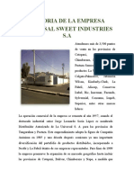 Historia de La Empresa La Universal Sweet Industries S.A