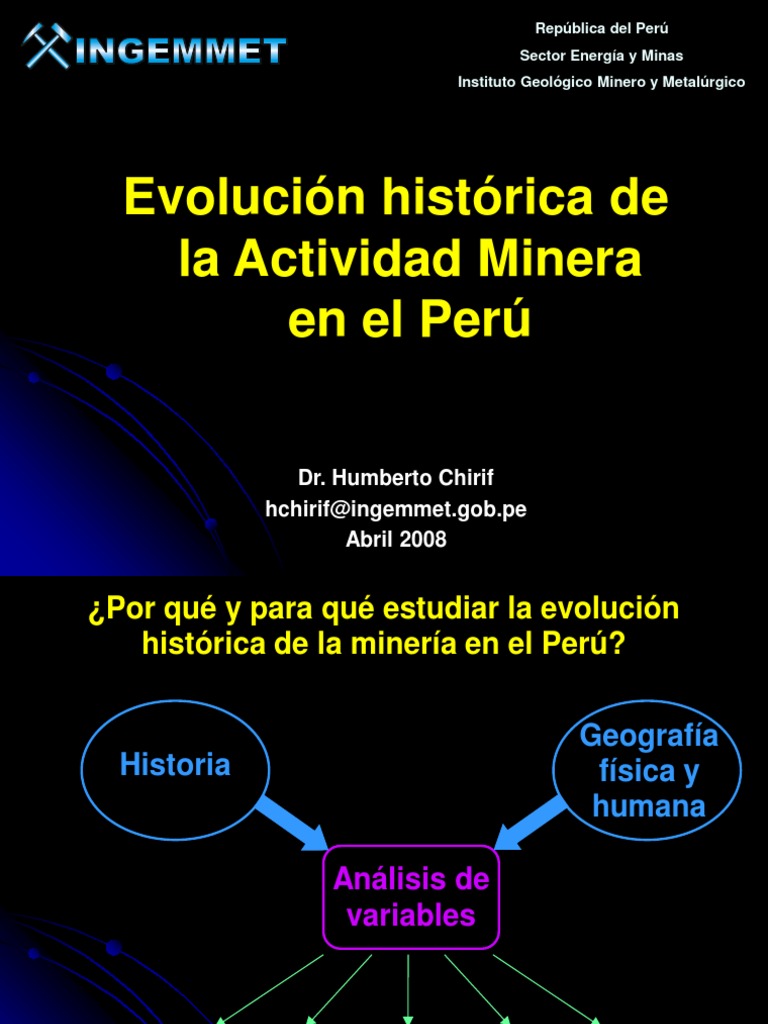Evolución Histórica de La Actividad Minera en El Perú PDF | PDF ...