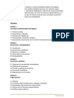 Encuadre Del Curso Fundamentos de Matematicas