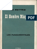 La Mettrie - El Hombre Maquina