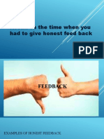 Recall On The Time When You Had To Give Honest Feed Back